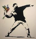 Male throwing bouquet